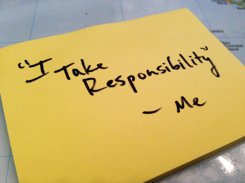 take responsibility