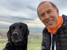 Gregg Vanourek and his dog